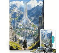 La Ciudadela Velada, Rompecabezas de 1000 Piezas para Adolescentes, Juguete Que desafía la Mente, Pasatiempo Tranquilo, Corte preciso, Regalo Encantador 38x26cm