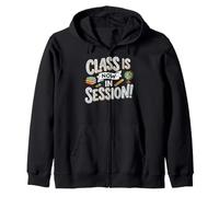 La Clase ya está en sesión Maestro de Regreso a Clases Sudadera con Capucha