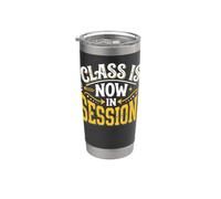 La clase ya está en sesión Maestro de regreso a clases Vaso térmico de acero inoxidable de doble pared