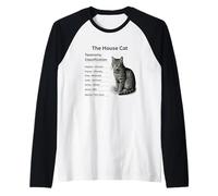 La clasificación de taxonomía del Gato de la casa Camiseta Manga Raglan