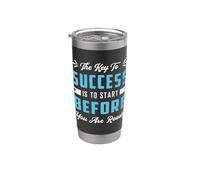 La clave del éxito CEO Boss Vintage Funny Business Owner Vaso térmico de acero inoxidable de doble pared