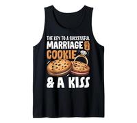 La clave para un matrimonio exitoso es una galleta y un beso Camiseta sin Mangas
