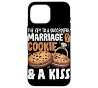 La clave para un matrimonio exitoso es una galleta y un beso Carcasa para iPhone 16 Pro Max