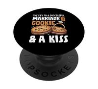 La clave para un matrimonio exitoso es una galleta y un beso PopSockets PopGrip Adhesivo