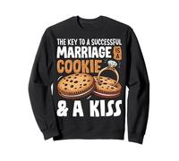 La clave para un matrimonio exitoso es una galleta y un beso Sudadera