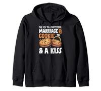 La clave para un matrimonio exitoso es una galleta y un beso Sudadera con Capucha