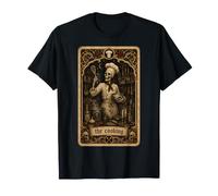 La Cocina Esqueleto Chef Vintage gótico Tarot Carta Humor Camiseta