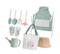 La colección completa de jardinería infantil incluye 9 herramientas esenciales con empuñaduras ergonómicas para manos pequeñas, juego de jardinería colorido para niños