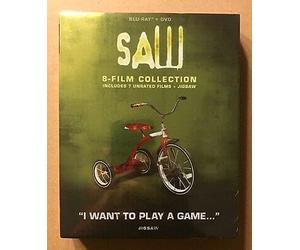 La colección Saw de 8 películas incluye 7 películas sin clasificar + rompecabezas con cubierta deslizante (Blu-Ray + DVD)