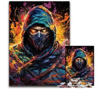 La Colorida psicodelia de Ninja Killer: Rompecabezas de 1000 Piezas para Adultos Ideal para decoración del hogar cumpleaños Fiestas y Regalos 1000 Piezas (38x26cm)