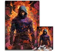 La Colorida psicodelia de Ninja Killer: Rompecabezas para Adultos 1000 Rompecabezas difíciles Padres Parejas y Amigos A Partir de 10 años 1000 Piezas (75x50cm)