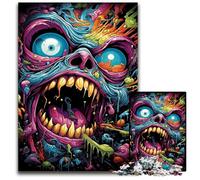 La Colorida psicodelia del Dr. Monster Rompecabezas de Papel de 1000 Piezas para Adultos Actividad Familiar Rompecabezas decoración del hogar 1000 Piezas (38x26 cm)