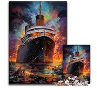 La Colorida psicodelia del Titanic - Rompecabezas de 1000 Piezas para Adultos. Entretenimiento Relajante Navidad y decoración del hogar. 1000 Piezas (75x50cm).