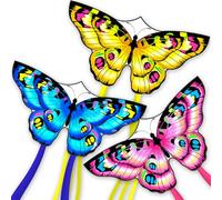 La cometa Doinfly en forma de mariposa es una cometa fácil de volar adecuada tanto para niños como para adultos, y es muy adecuada para actividades al aire libre. (juego de dos piezas de alas de