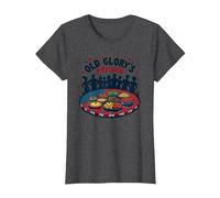 La Comida de la Vieja Gloria Camiseta, Mujer, Jaspeado Oscuro, XXL