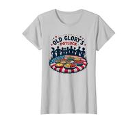 La Comida de la Vieja Gloria Camiseta, Mujer, Plata, XXL