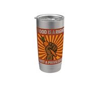 La comida es un derecho, no un privilegio Conciencia de los derechos humanos Vaso térmico de acero inoxidable de doble pared