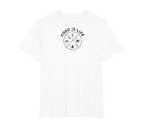 La Comida es Vida: Estilo de Vida de Bienestar culinario Camiseta, Hombre Tallas Grandes, Blanco, 5X Alto
