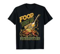 La comida sabe mejor Animado Divertido Anime Comida Filete Meme Camiseta