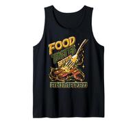 La comida sabe mejor Animado Divertido Anime Comida Filete Meme Camiseta sin Mangas
