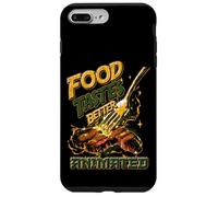 La comida sabe mejor Animado Divertido Anime Comida Filete Meme Carcasa para iPhone 7 Plus/8 Plus