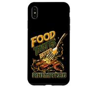 La comida sabe mejor Animado Divertido Anime Comida Filete Meme Carcasa para iPhone XS Max