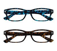 La Compañía Gafas De Lectura Azul Y Marrón Carey Lectores Valor Pack 2 Hombres Mujeres RR10-32 +2,00