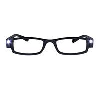 La Compañía Gafas De Lectura Iluminado LED Noche Lectores De Luz Hombres Mujeres Negro L1-1 +1,00