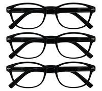 UV Reader La Compañía Gafas De Lectura Negro Lectores Valor Pack 3 Mujeres Hombres RRR76-111 +1,00