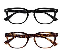 La Compañía Gafas De Lectura Negro Y Marrón Carey Lectores Valor Pack 2 Estilo Gregory Peck Hombres Mujeres RR14-12T +1,50