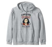 La compasión es Coraje Ana Frank 1929-1945 Sudadera con Capucha