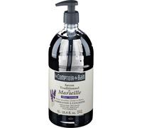 LA COMPTORIA DE BAÑO Jabón de aceitunas de Marsella tradicional - LAVANDA Botella de 1 l