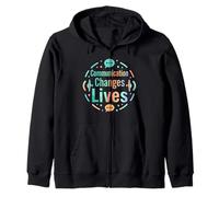 La comunicación Cambia Vidas diseño de Conciencia Sudadera con Capucha