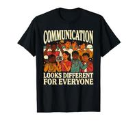La comunicación se ve Diferente para Todos Camiseta gráfica económica
