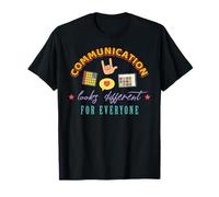 La comunicación se ve Diferente para Todos Concientización sobre el Autismo Camiseta