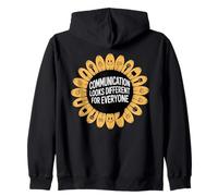 La comunicación se ve Diferente Terapia del Habla Autismo Sudadera con Capucha