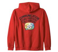La comunicación se ve Diferente Terapia del Habla Autismo Sudadera con Capucha