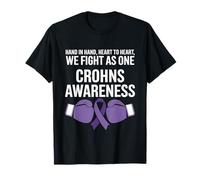 La conciencia de Crohn: luchamos como una sola cinta morada del boxeo Camiseta