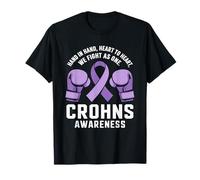 La conciencia de Crohn: luchamos como una sola cinta morada del boxeo Camiseta