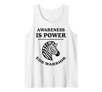 La conciencia es poder EDS Warrior Zebra Design Ehlers-Danlos Camiseta sin Mangas