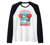 La Conciencia sobre el Autismo se comunica de Forma Camiseta Manga Raglan