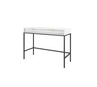 La consola avon y tiene un estilo retro. mide 77x104x50 cm e incluye 2 cajones.