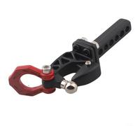 La construcción de aleación de aluminio de este gancho de remolque de metal garantiza la longevidad en tu configuración de oruga RC (rojo)