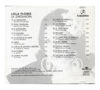 La Copla: Lola Flores - La Zarzamora, Canción Popular Española, CD 1992 Columbia [CD de audio] - and Lola FLores