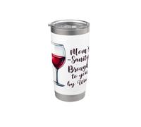 La cordura de mamá traída a ti por el humor del vino Vaso térmico de acero inoxidable de doble pared