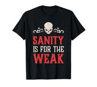 La Cordura del cráneo Malvado es para el Demonio del Infierno Camiseta gráfica económica, Hombre, Negro, M