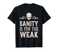 La Cordura del cráneo Malvado es para el Demonio del Infierno Camiseta gráfica económica, Hombre, Negro, S
