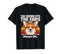 La Corona se Adapta a Las Orejas Siempre lo Hizo Corgi Camiseta gráfica económica
