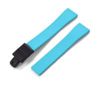 La correa de caucho con cierre mariposa es compatible anchos asa que van desde 16 mm hasta 22 . Las asas liberación rápida son compatibles correas buceo deportivo(SkyBlue Black Buckle,22mmx18mm)