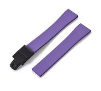 La correa de caucho con cierre mariposa es compatible anchos asa que van desde 16 mm hasta 22 . Las asas liberación rápida son compatibles correas buceo deportivo(Purple1 Black Buckle,21mmx18mm)